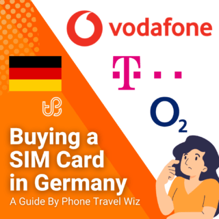 Buying a SIM Card in Germany Guide (logos of Vodafone, T-Mobile & O2)