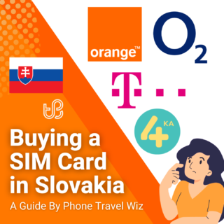 Buying a SIM Card in Slovakia Guide (logos of Slovak Telekom, Orange, 4ka & O2)