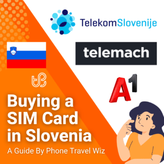 Buying a SIM Card in Slovenia Guide (logos of A1, telemach & Telekom Slovenije)
