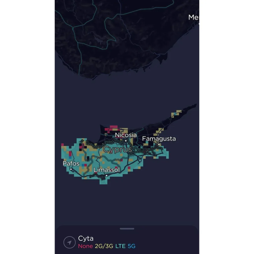 Cytamobile Vodafone Cyprus Coverage Map