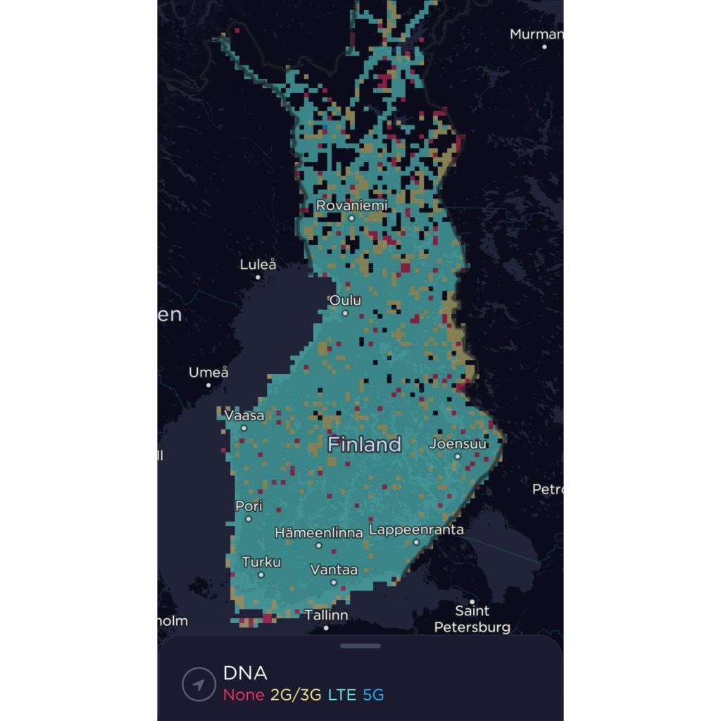 DNA Finland Coverage Map