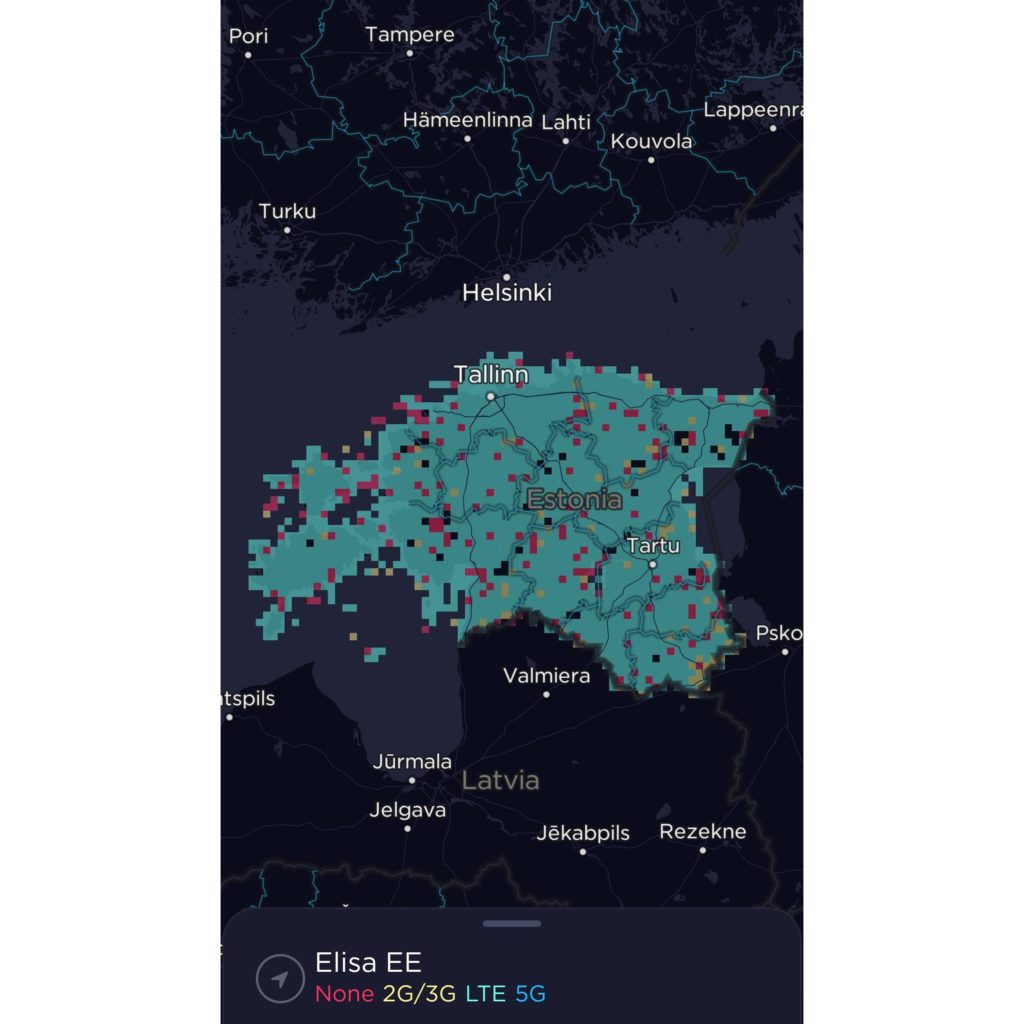 Elisa Estonia Coverage Map