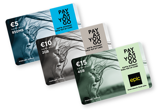 Epic Cyprus Data Top Up Cards