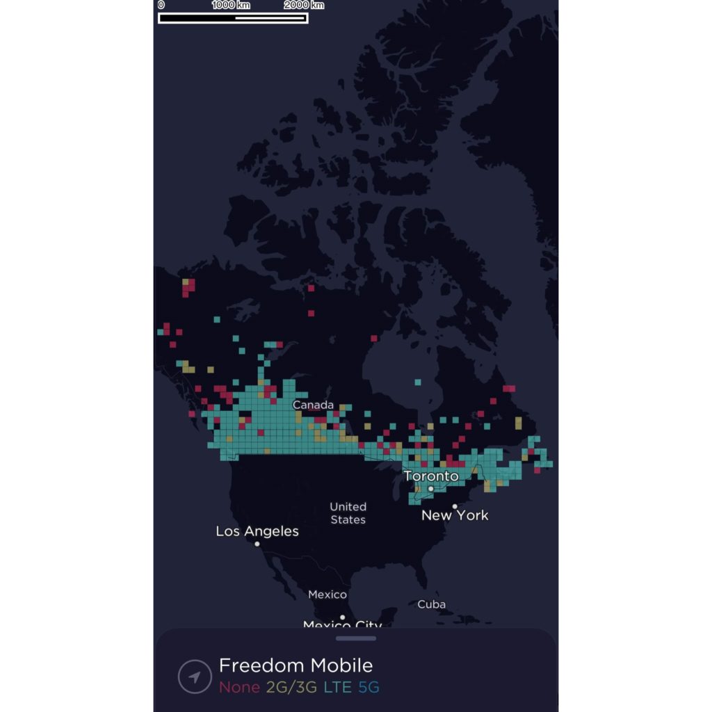Freedom Mobile Canada Coverage Map 2022
