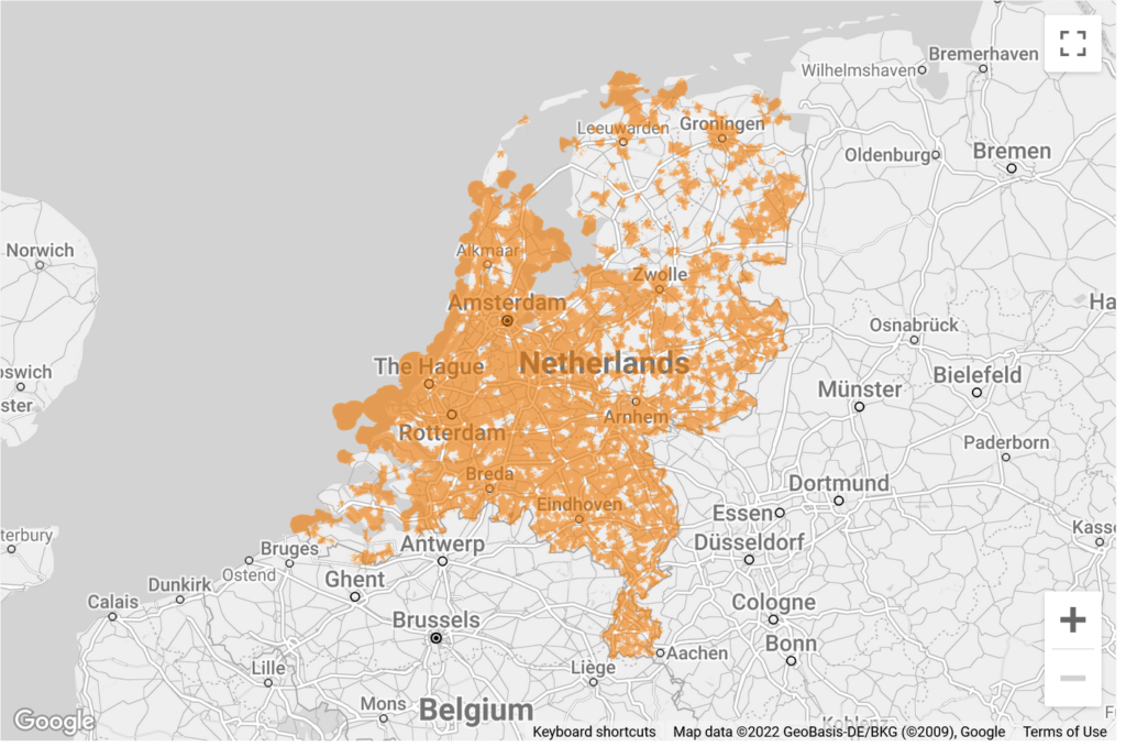 KPN Netherlands 5G NR Coverage Map