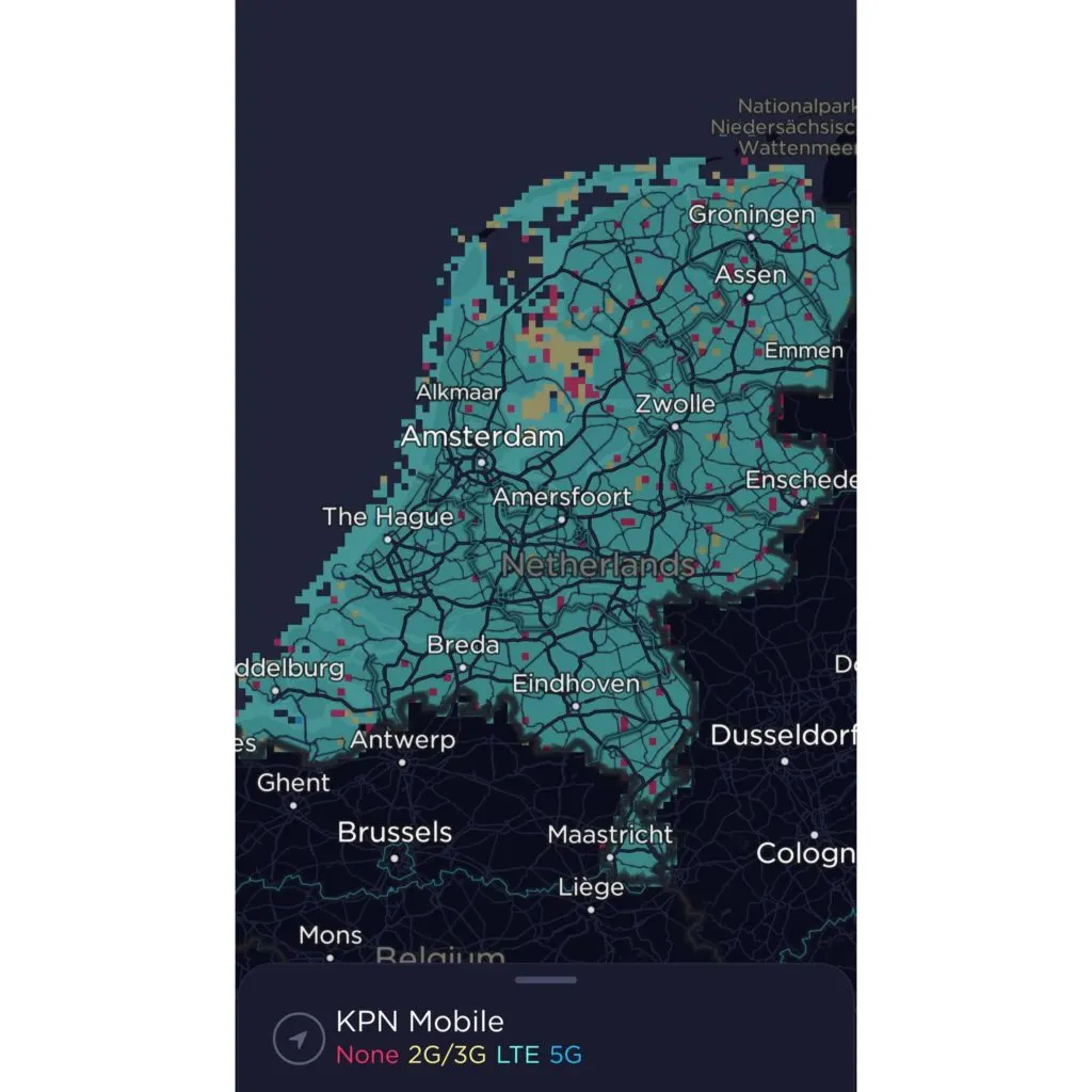 KPN Netherlands Coverage Map