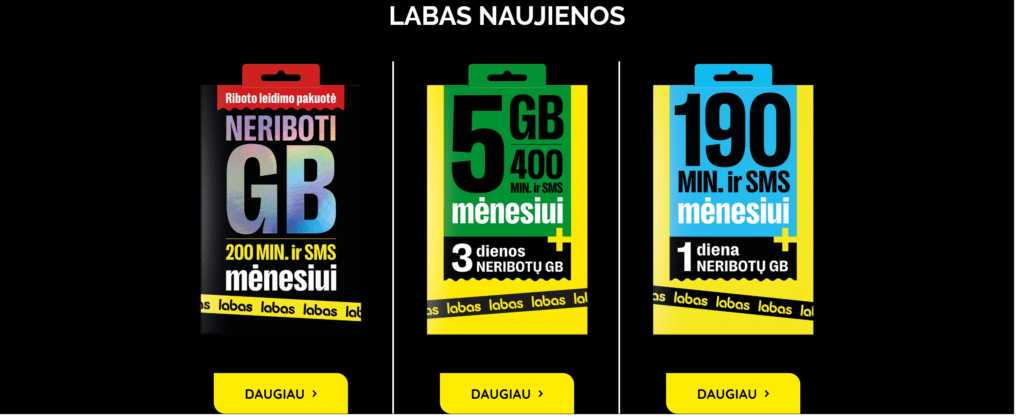 Labas by Bite Lithuania SIM Cards