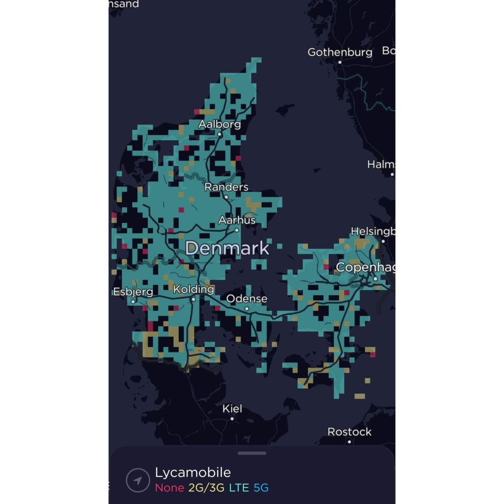 Lebara & Lycamobile Denmark Coverage Map
