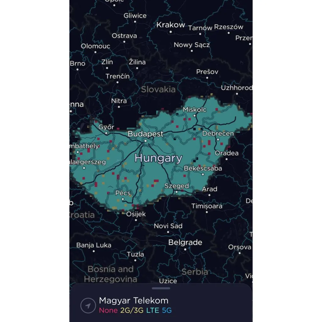 Magyar Telekom Coverage Map
