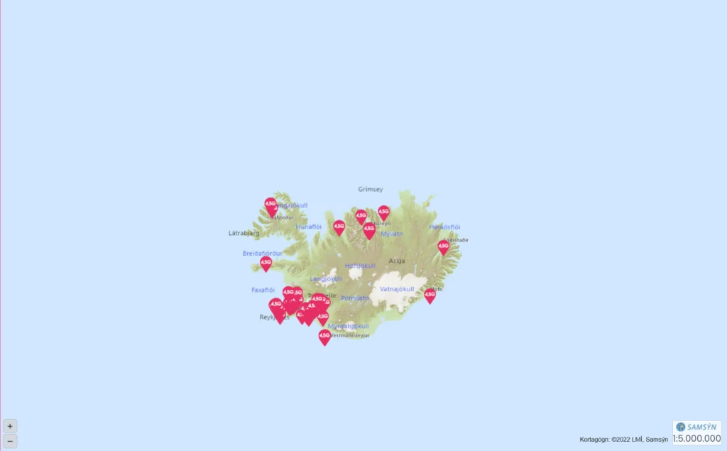 Nova Iceland 4G LTE+ Coverage Map