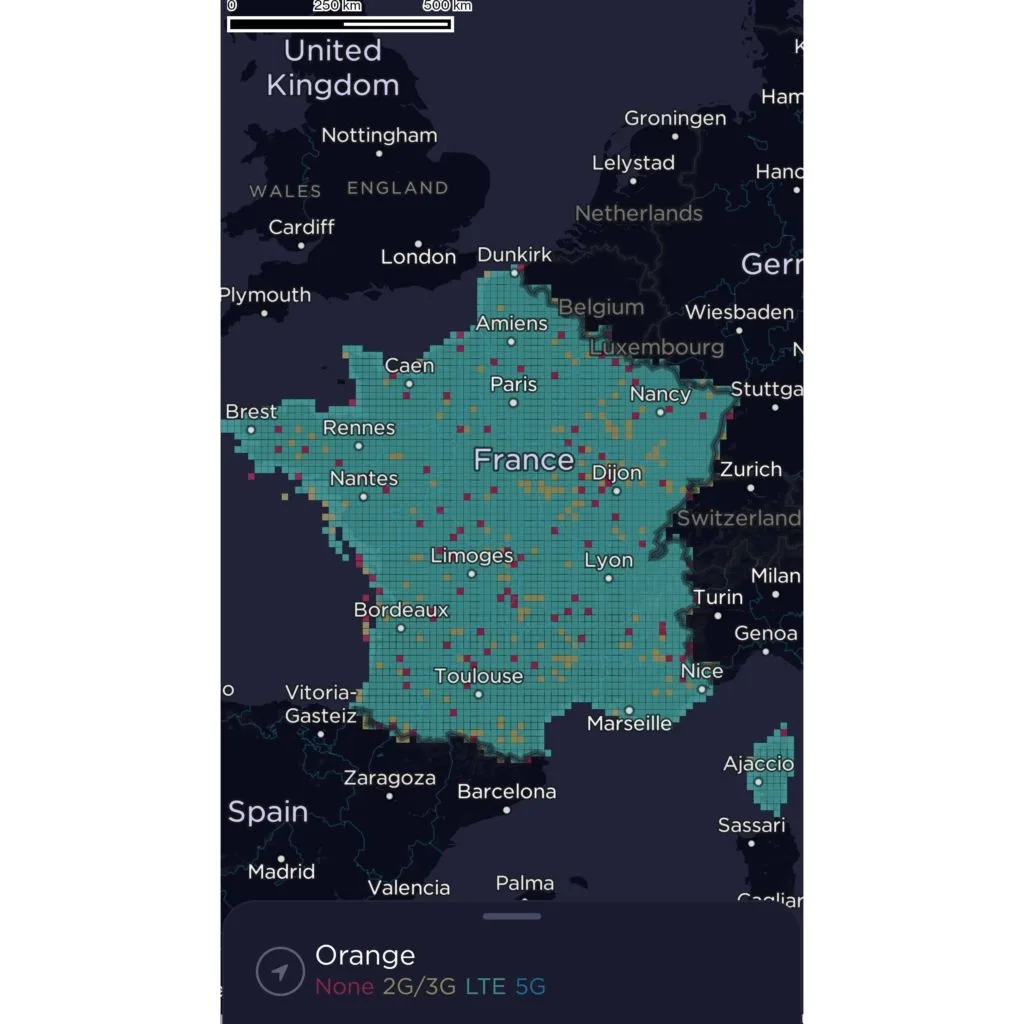 Orange France Coverage Map