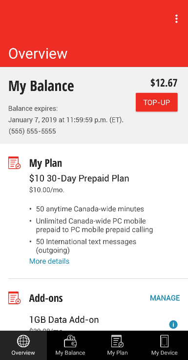 PC Mobile Canada My PC mobile (Prepaid) App
