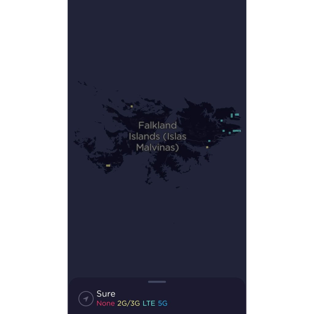 Sure Falkland Islands Coverage Map