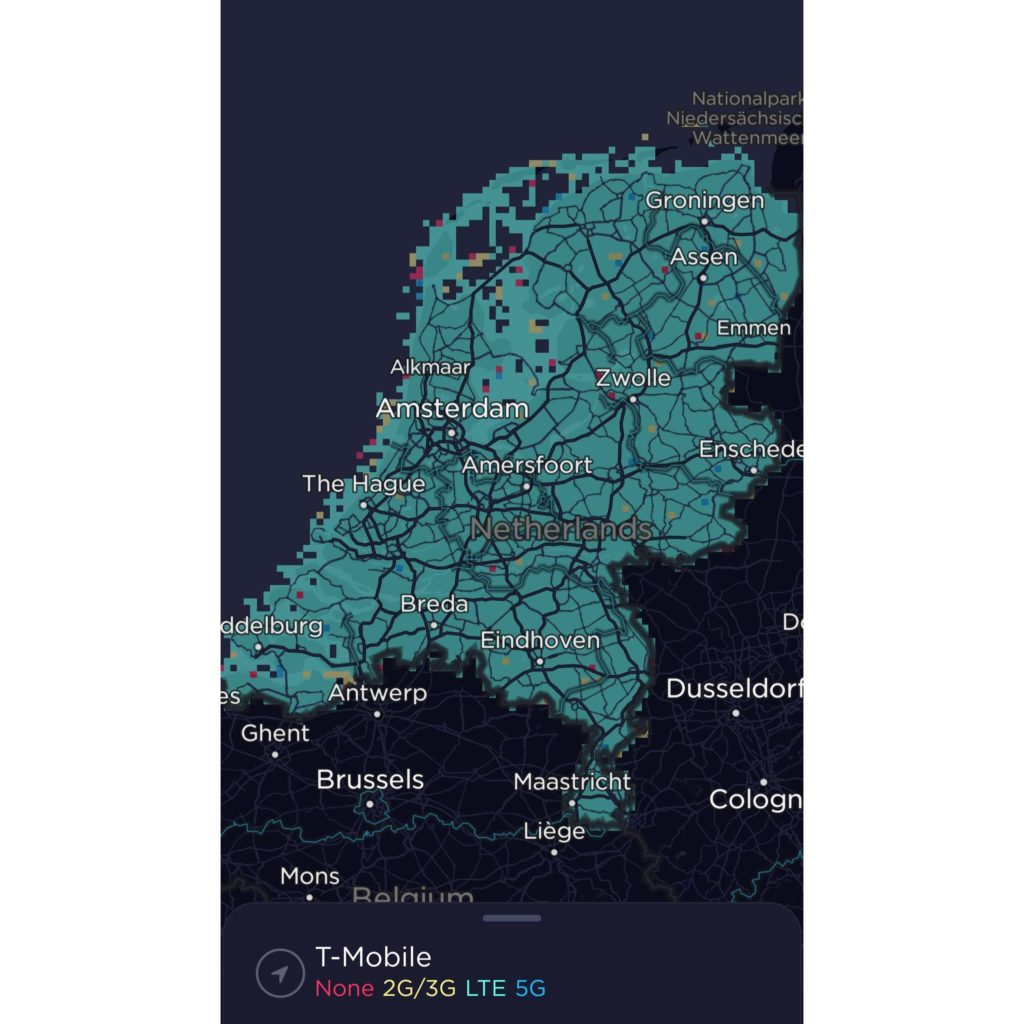 T-Mobile Netherlands Coverage Map