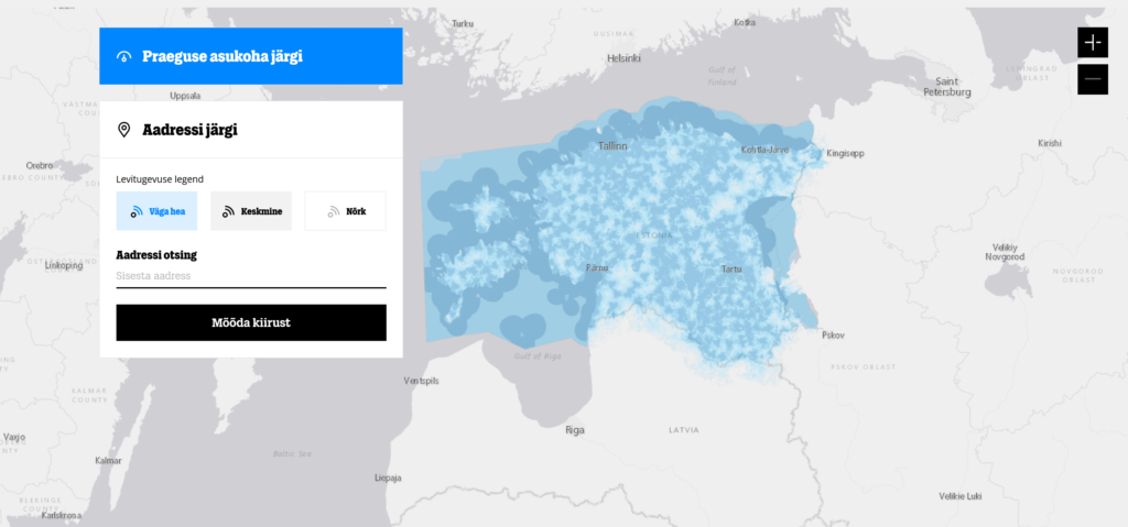 Tele2 Estonia & Smart Coverage Map