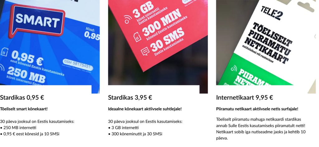 Tele2 Estonia & Smart SIM Cards