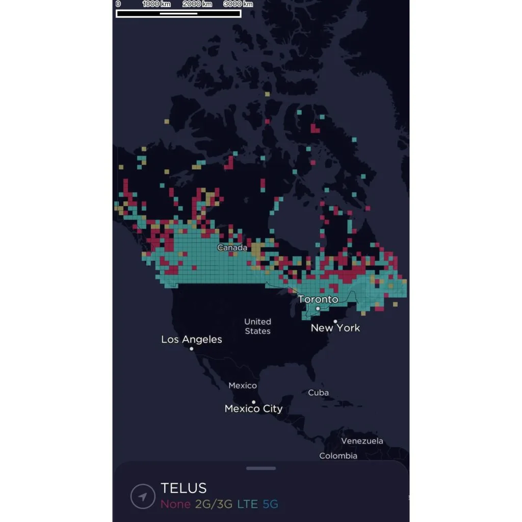Telus Canada Coverage Map 2022