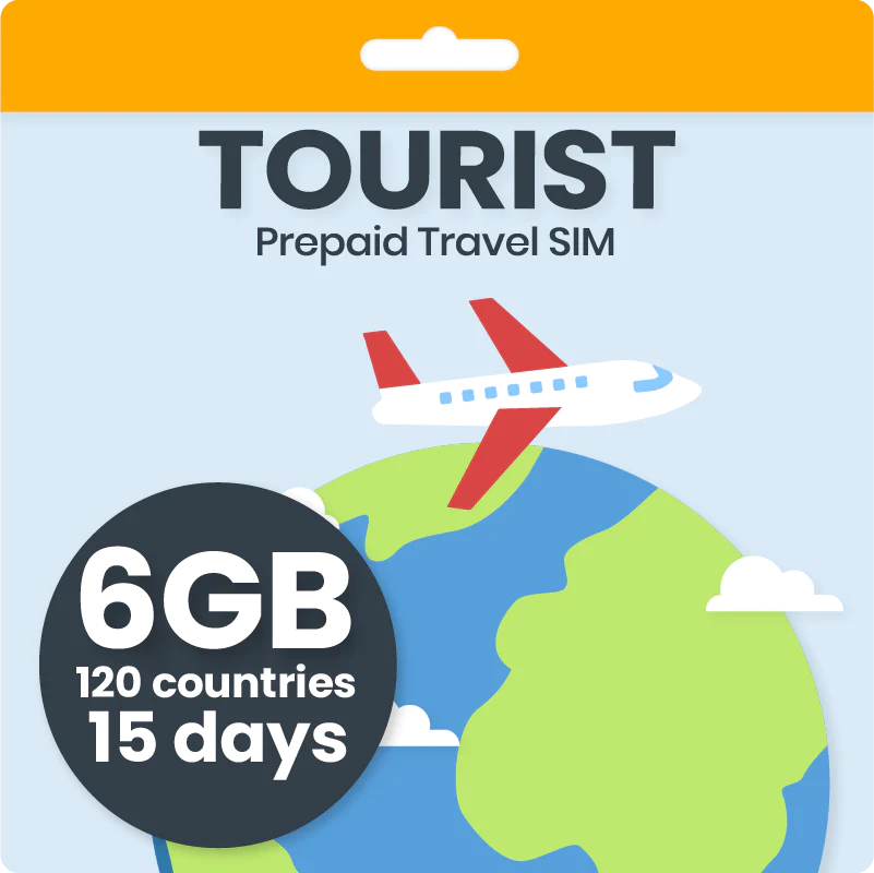 Tourist Prepaid Travel SIM card (6 GB for 15 days) Simify