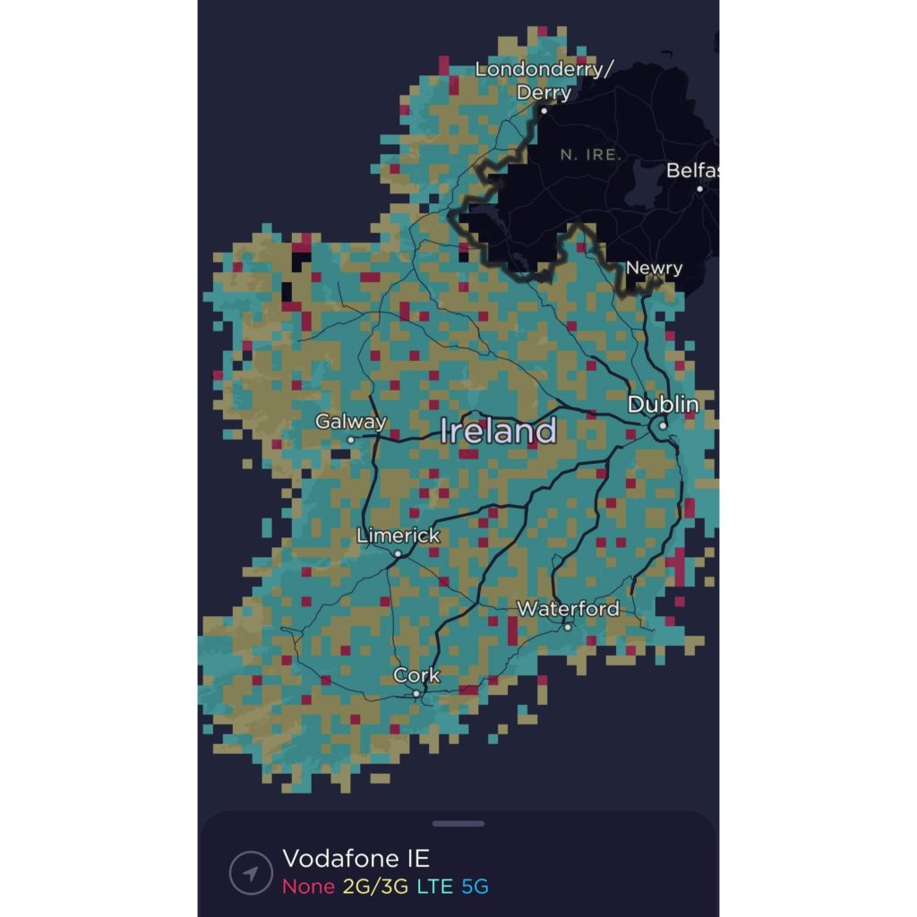 Vodafone Ireland Coverage Map 2022