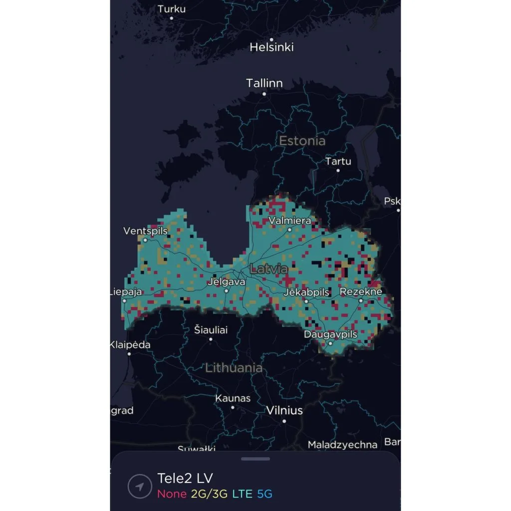Zelta Zivtina by Tele2 Coverage Map