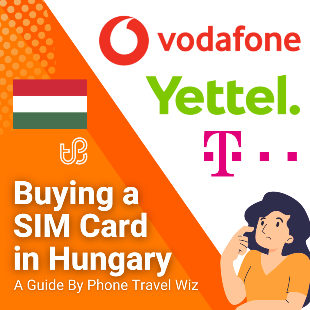 Buying a SIM Card in Hungary Guide (logos of Magyar Telekom, Vodafone & Yettel)