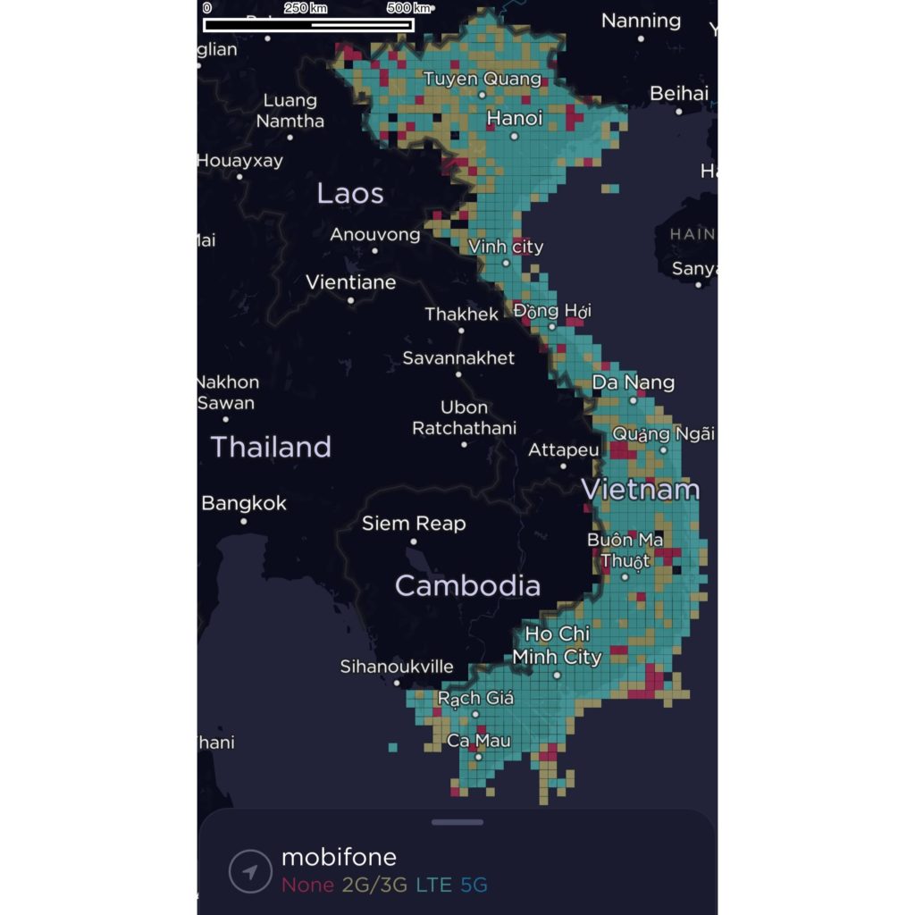 MobiFone Vietnam Coverage Map 2022