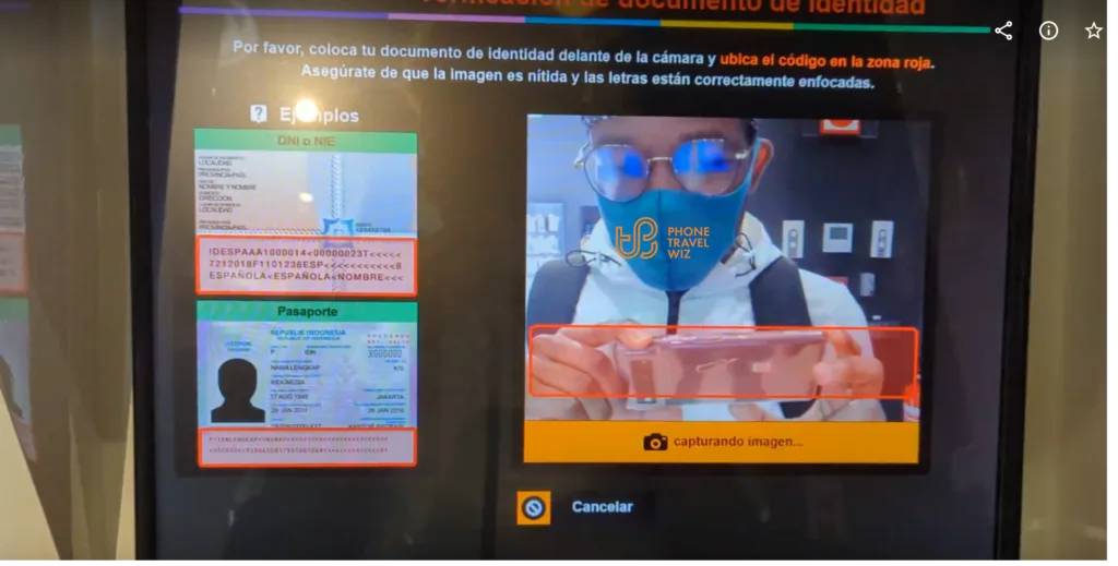 Orange Spain Machine Passport Scan