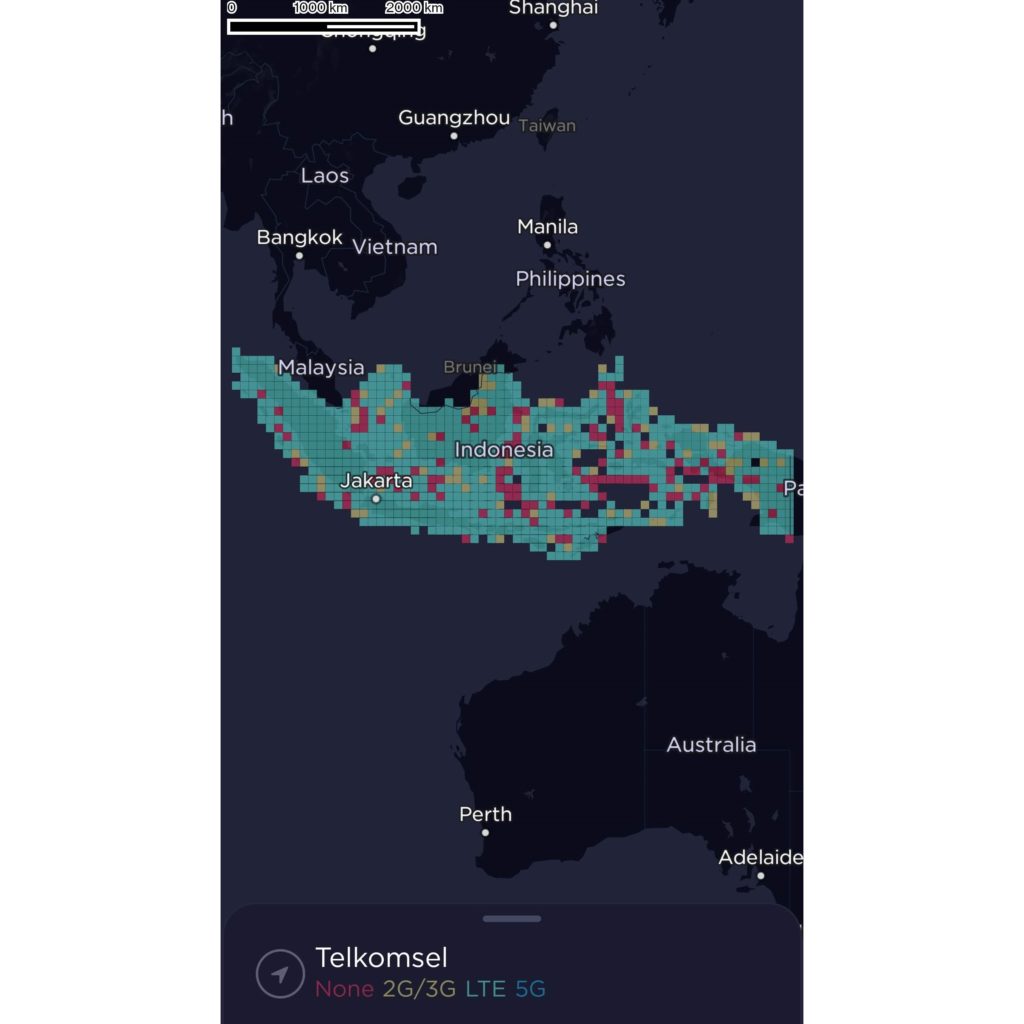 Telkomsel Indonesia Coverage Map 2022