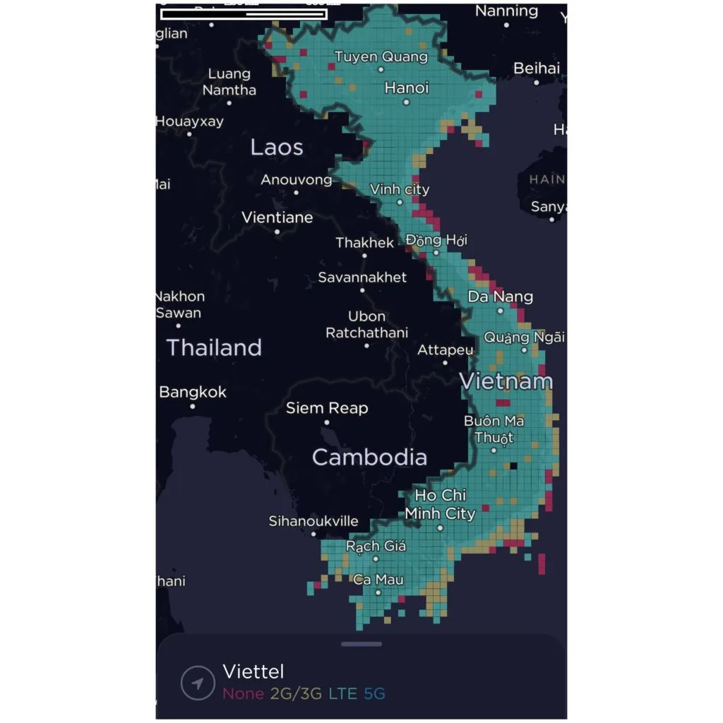 Viettel Mobile Vietnam Coverage Map 2022