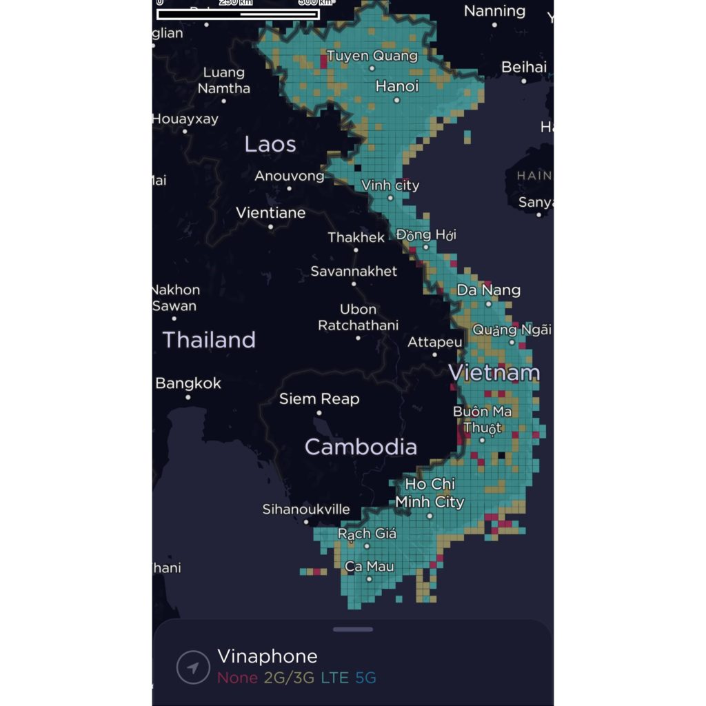 Vinaphone Vietnam Coverage Map 2022