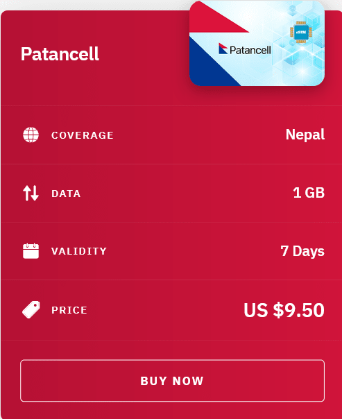 Airalo Nepal Patancell eSIM with Prices
