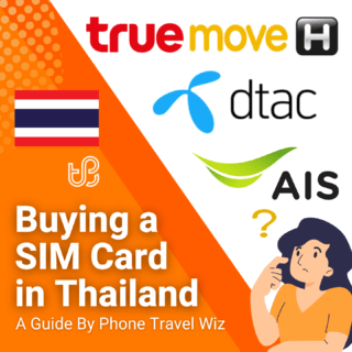 Buying a SIM Card in Thailand Guide (logos of AIS, TrueMove H & Dtac)