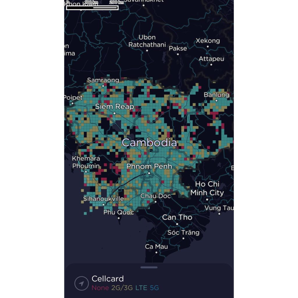 Cellcard Cambodia Coverage Map