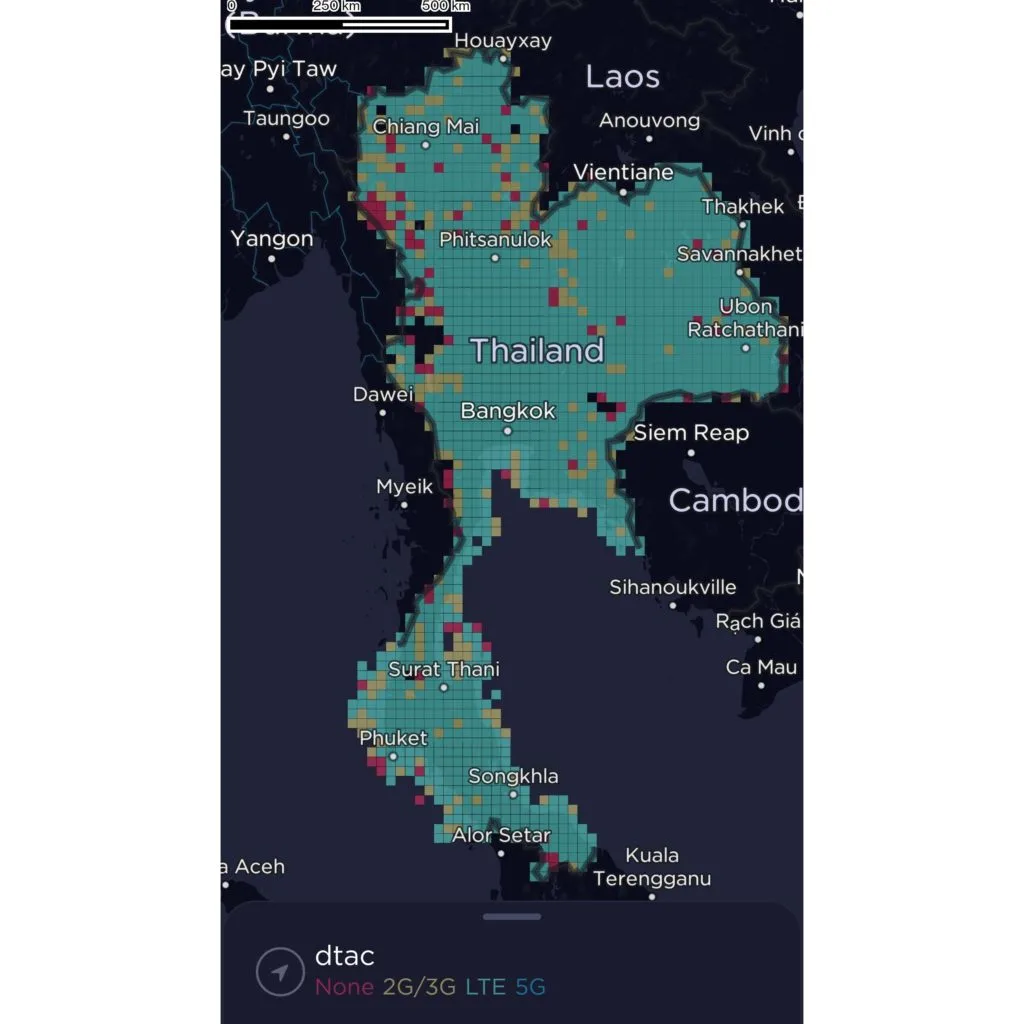 Dtac Thailand Coverage Map 2022