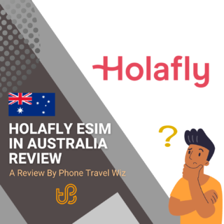 Holafly eSIM in Australia Review by Phone Travel Wiz (logos of holafly)