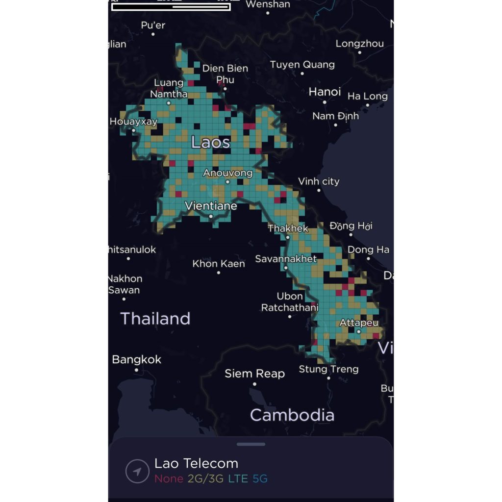 Lao Telecom Laos Coverage Map