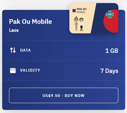 Laos Pak Ou Mobile eSIM Airalo (with Prices)