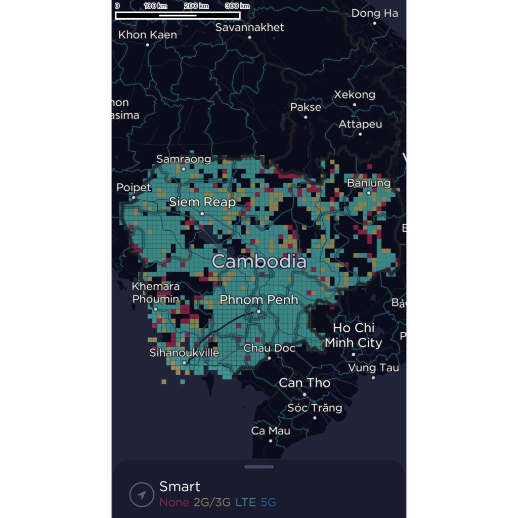 Smart Cambodia Coverage Map