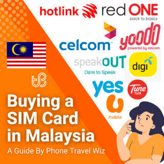Buying a SIM Card in Malaysia Guide (logos of Digi, Hotlink, Celcom, U Mobile, Yes, speakOUT, Yoodo, Tune Talk & redONE)