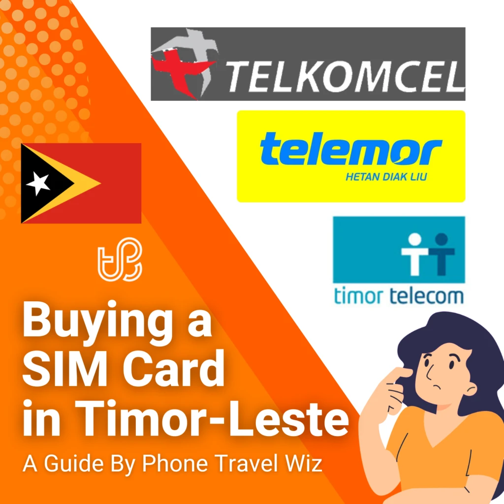 Buying a SIM Card in Timor-Leste (East Timor) Guide (logos of Telemor, Timor Telecom & Telkomcel)