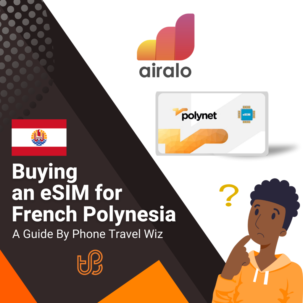 Buying an eSIM for French Polynesia Guide (logos of Airalo & Polynet)