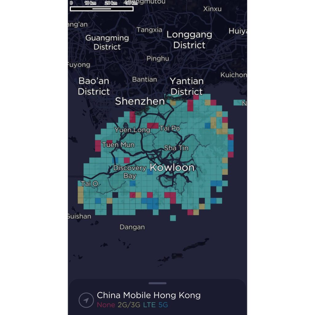 China Mobile Hong Kong Coverage Map