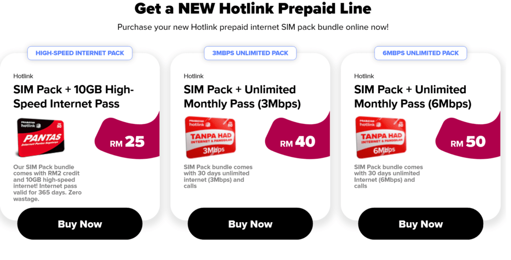 Hotlink by Maxis Malaysia SIM Cards