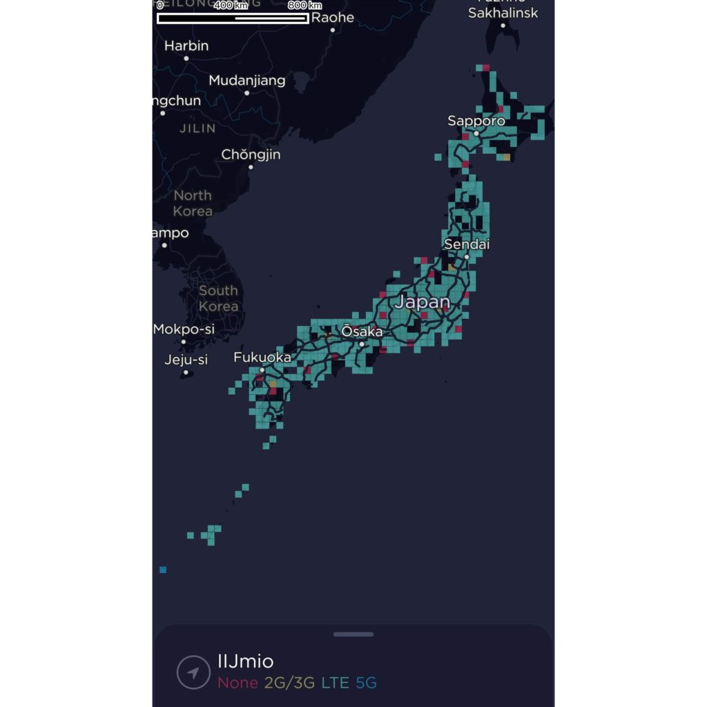 IIJmio Japan Coverage Map