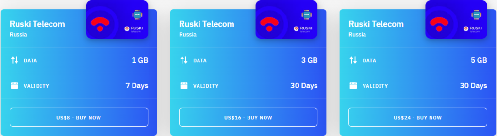 Russia Ruski Telecom eSIM Airalo (with Prices)