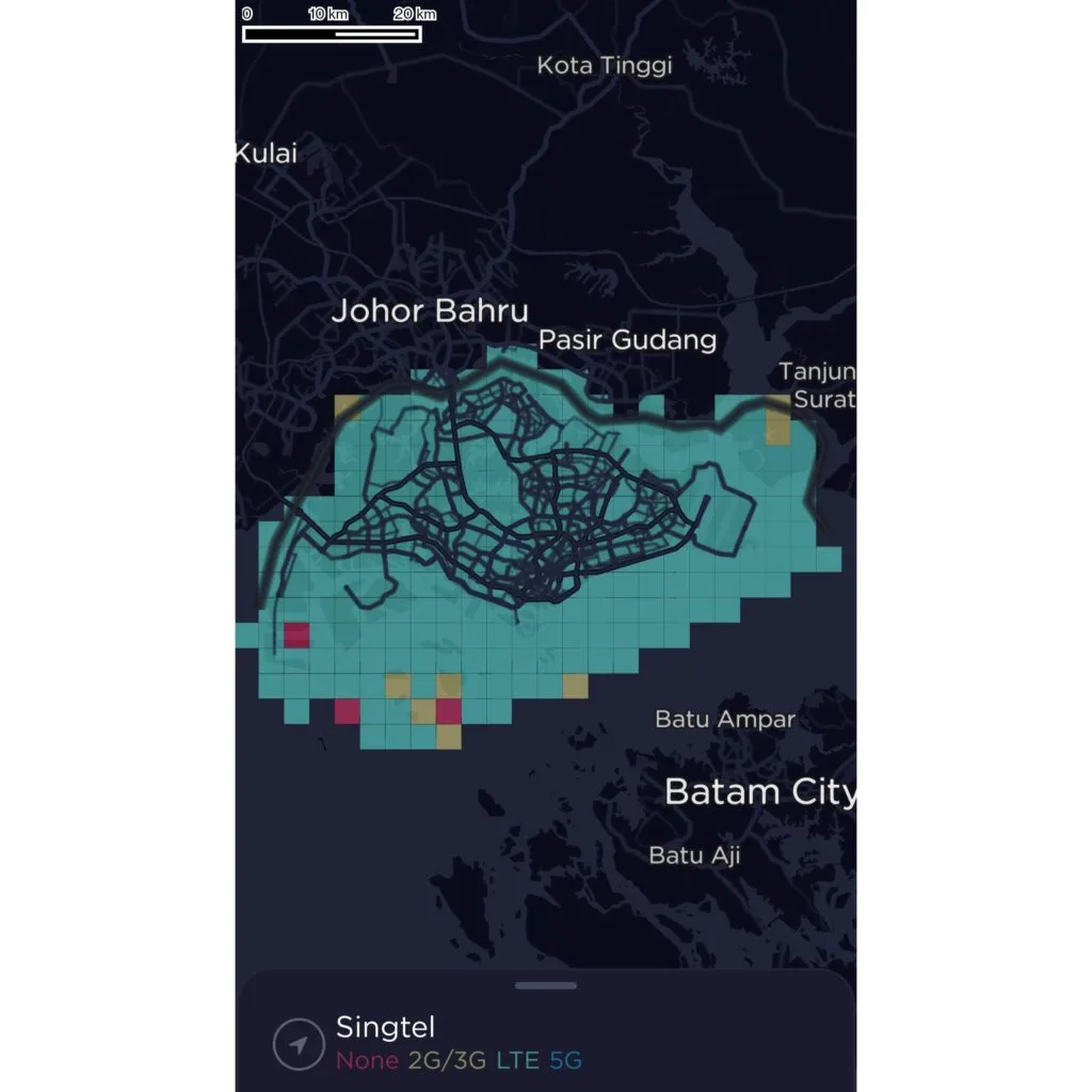 Singtel Singapore Coverage Map 2022