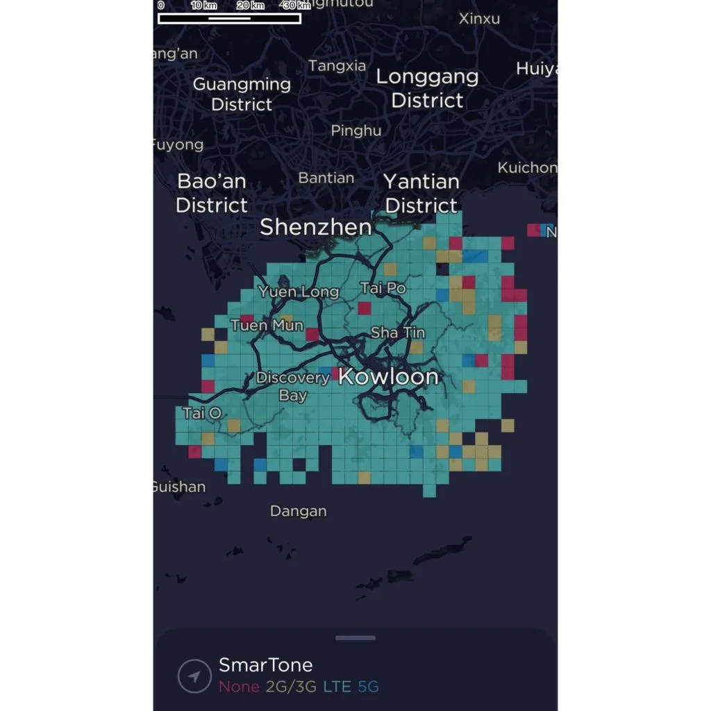 SmarTone Hong Kong Coverage Map