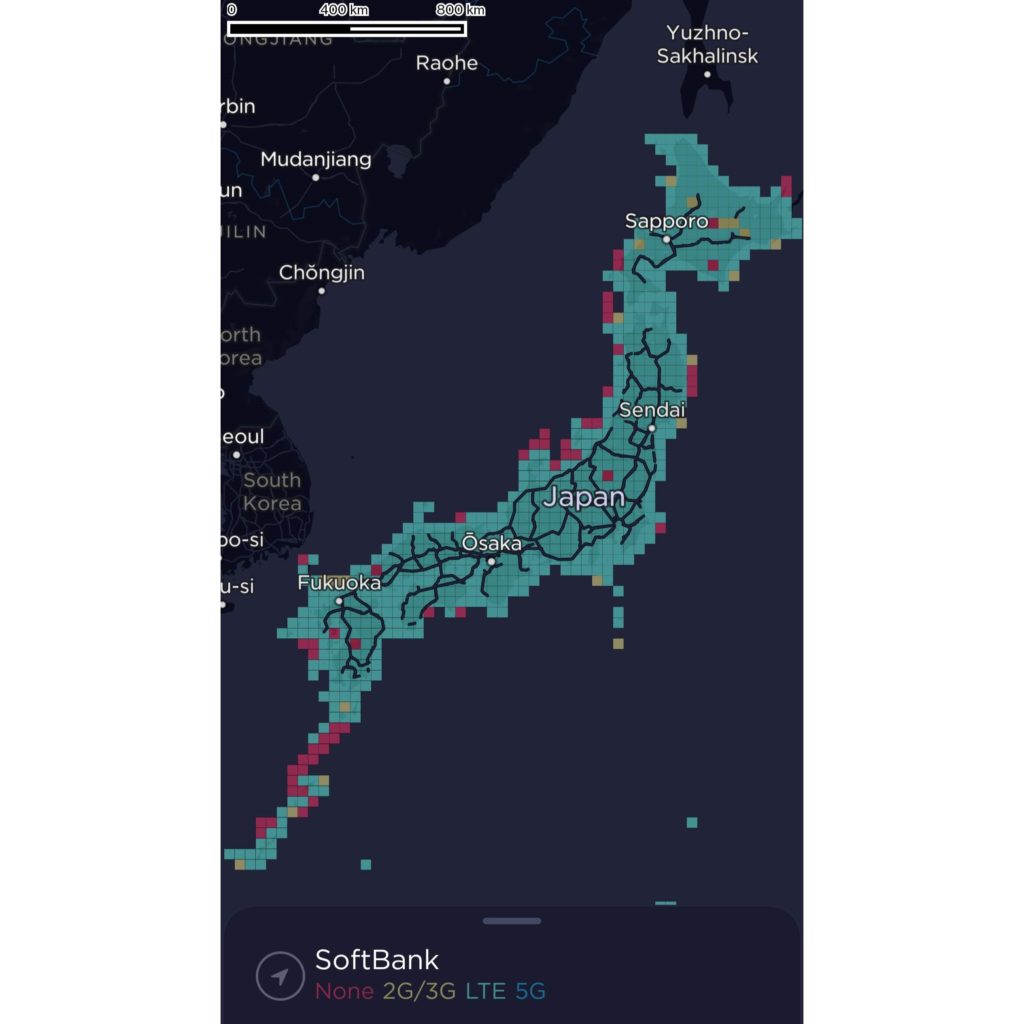 SoftBank Japan Coverage Map