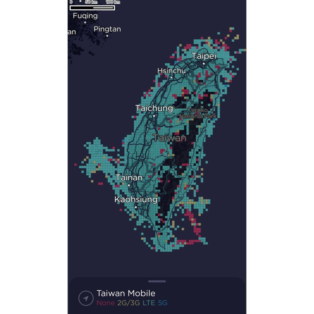 Taiwan Mobile Coverage Map (Mainland & Penghu)