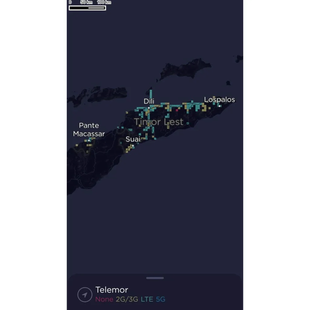 Telemor Timor-Leste Coverage Map